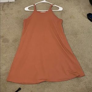 WALLFLOWER PEACH FLOWY MINI DRESS